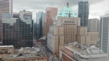 <h5>Vancouver Skyline</h5><p>The Vancouver skyline view from The Sutton Place Hotel.</p>