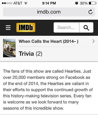 Hearties Included in Trivia on IMDb