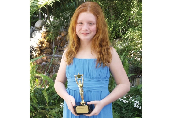 Young actress captures TV award in L.A.