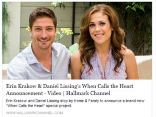 Erin Krakow, Daniel Lissing's When Calls the Heart Announcement